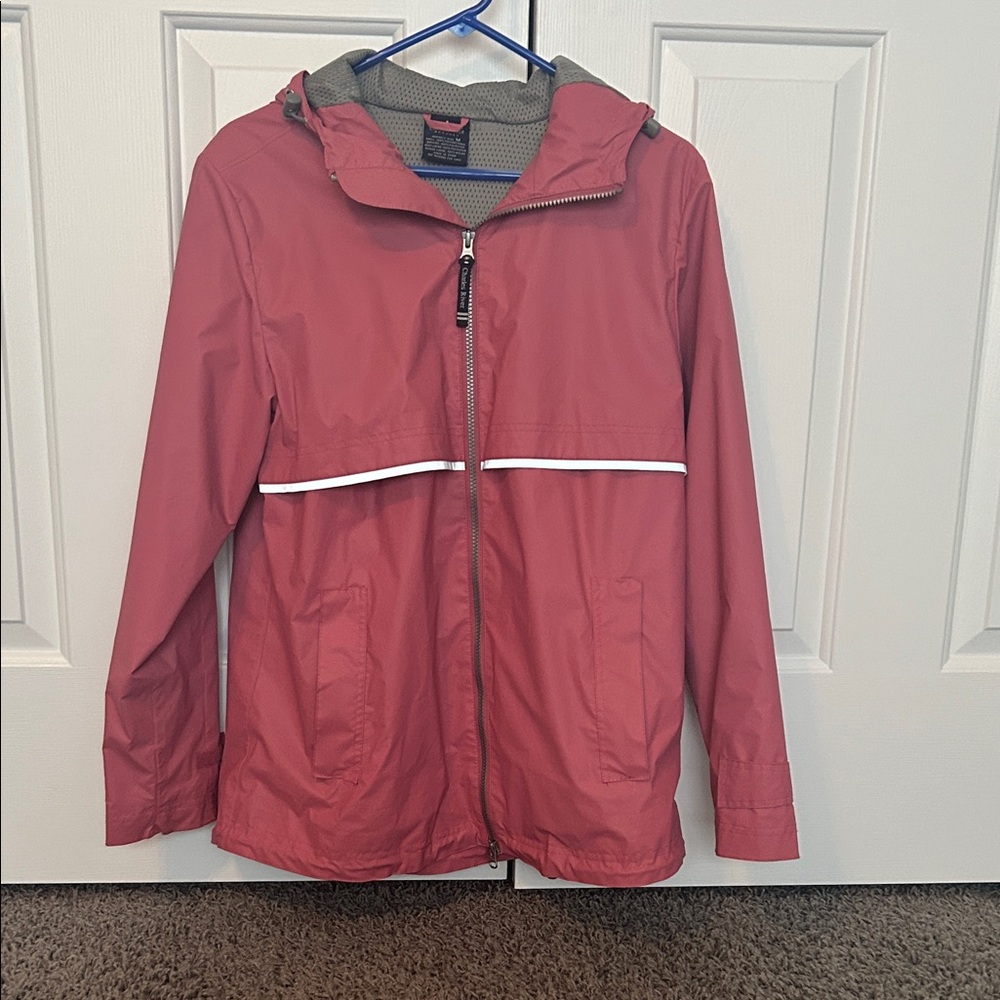 Charles River Apparel women’s pink Raincoat with Hood